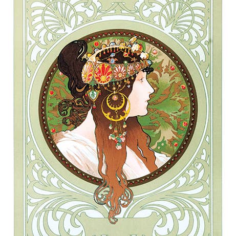 Laughing Elephant - Vendita all'ingrosso Biglietti di auguri generici - Alphonse Mucha - Biglietti in scatola per uso quotidiano6