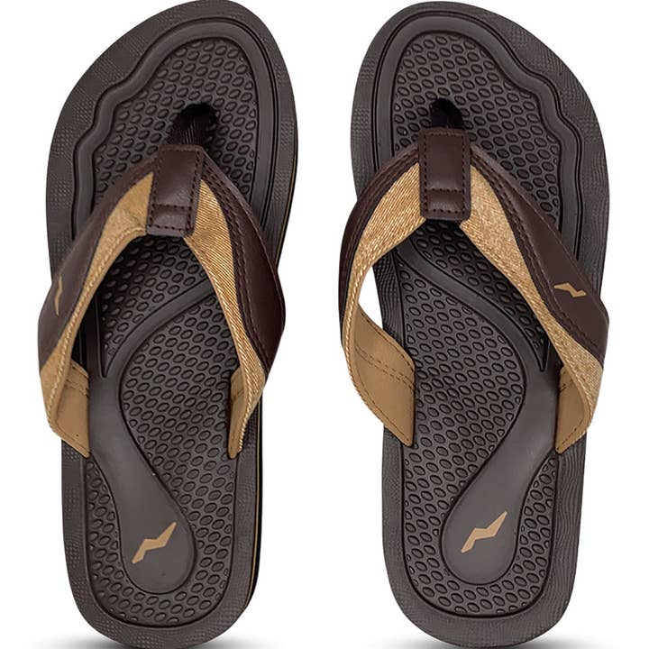 Eastern Off Price - Wholesale Sandals - Men's - Norty Mens Flip Flop Sandal 42455 Brown4