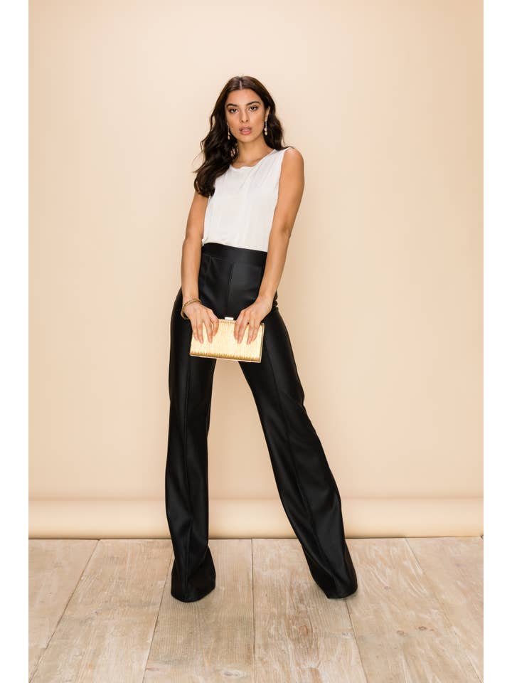 House of Fru Fru - Wholesale Pants - Women's - High Waisted PU Pants5