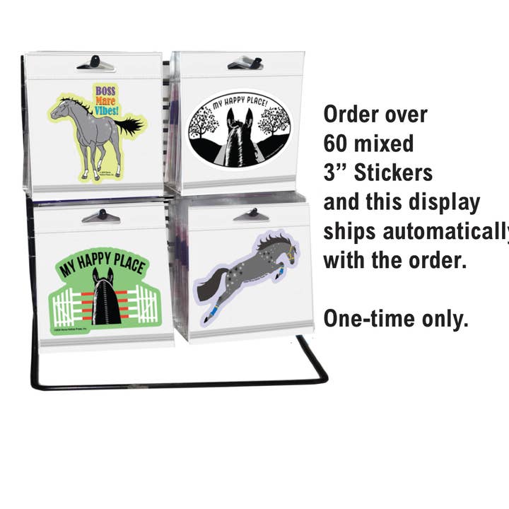 Horse Hollow Press - Wholesale Sticker - 3" Tumbler Horse Sticker / West Quarter QH / WATERPROOF