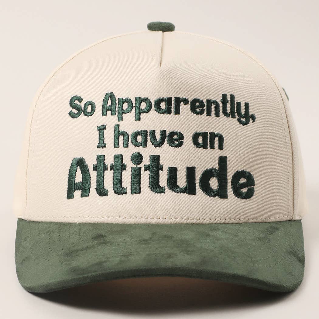 Fashion City - Wholesale Trucker Hat - Women's - So Apparently I Have An Attitude Two-Tone Suede Trucker Hat12