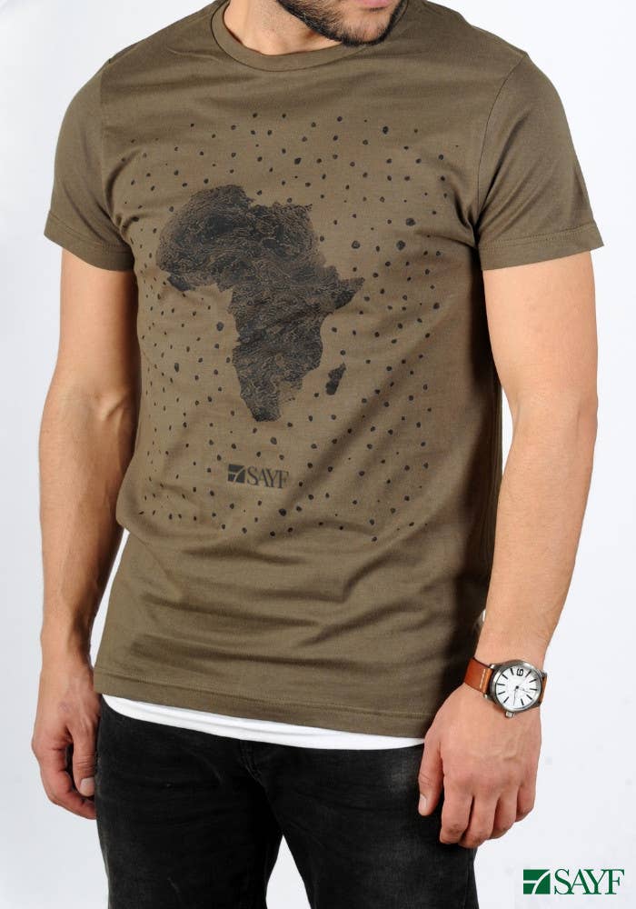 SAYF - Wholesale Screen Printed T-Shirt - Men's - Sayf “Great Africa” T-Shirt (Khaki)