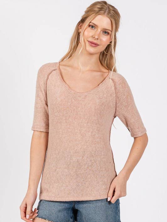 SCOOP NECK RAGLAN TOP TY12923SA for wholesale by Stylish Wholesale
