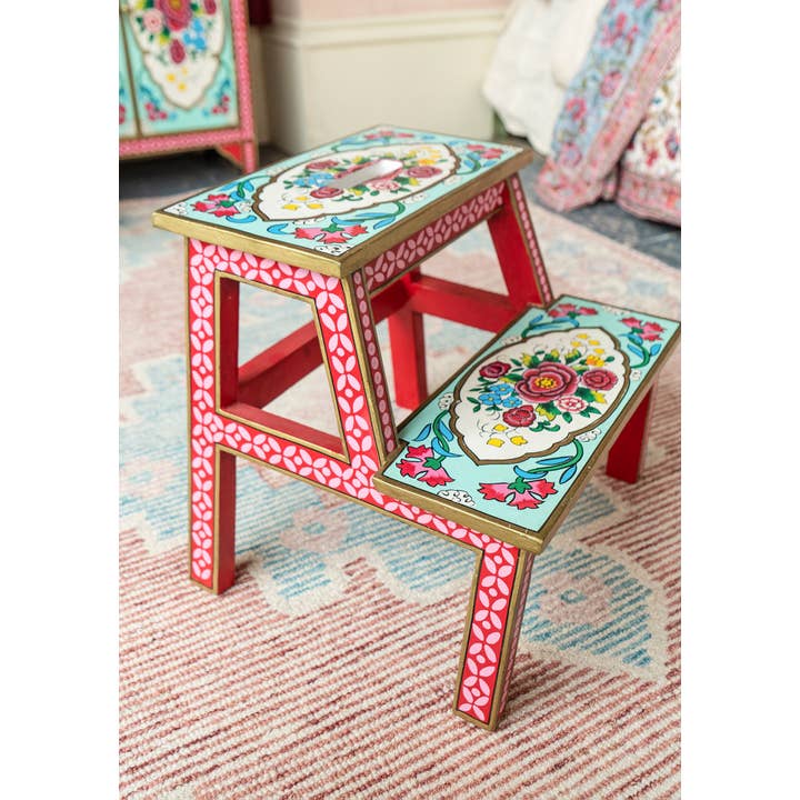 Namaste - Wholesale Stool - Rikisha Hand Painted Step Stool2
