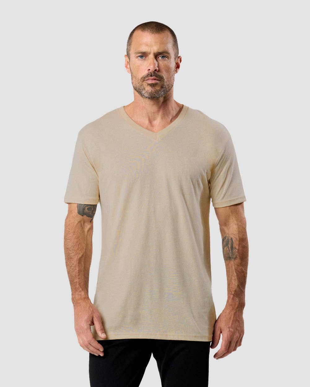 INTO THE AM – wholesale T-shirt – men's – Men's V-Neck Plain Blank Tee Shirt (Non-Branded)4