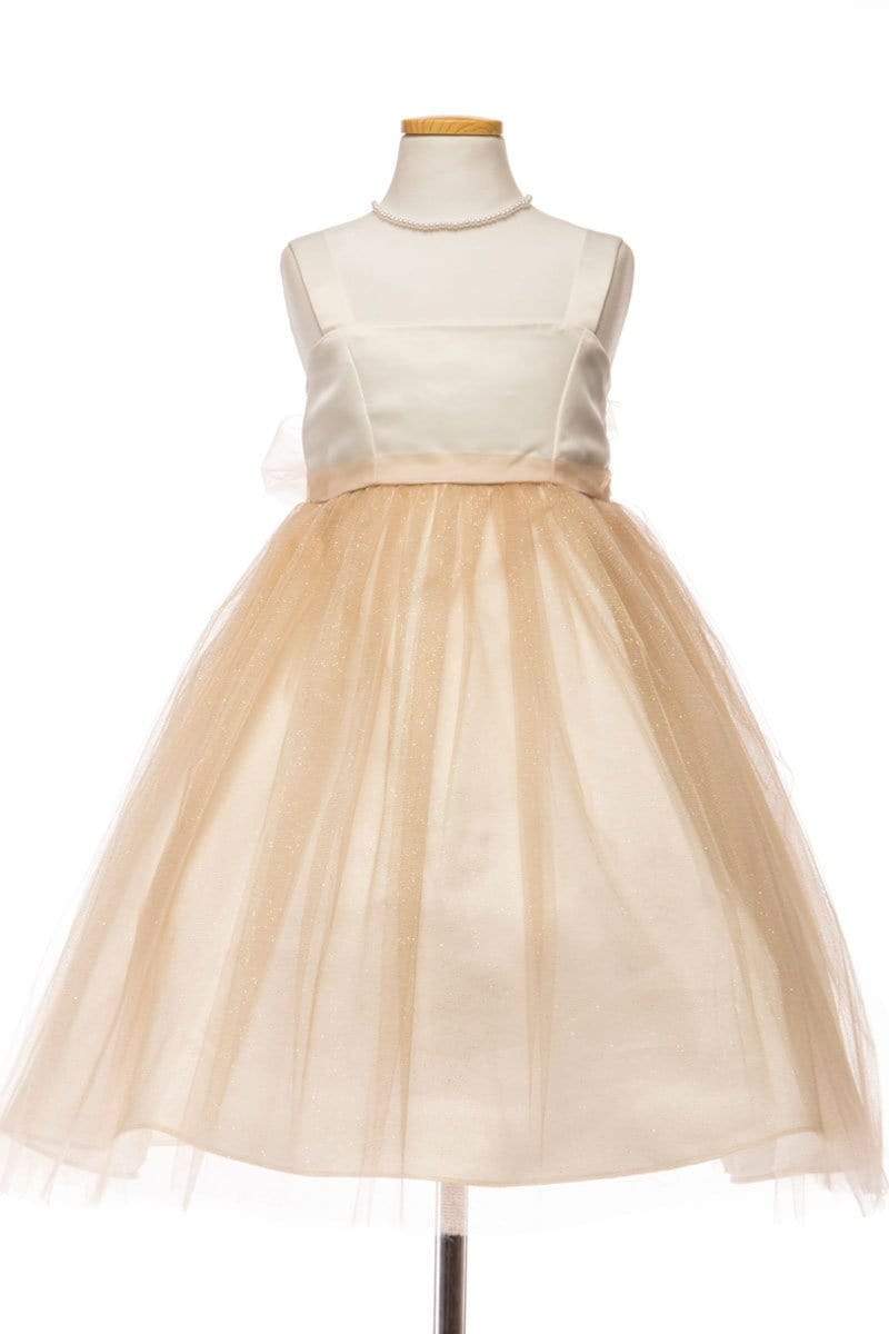 Petite Adele - Vente Robe – enfant - Robe Chloe en satin avec jupe en tulle pailleté8