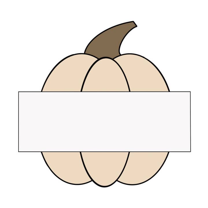 Græskar med Banner for engroshandel hos Maison’s Custom Cutters