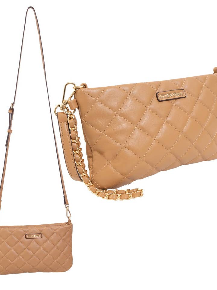 Funda acolchada para teléfono Ellen Tracy Diamond y cartera con cadena, bandolera para venta al por mayor de Magid