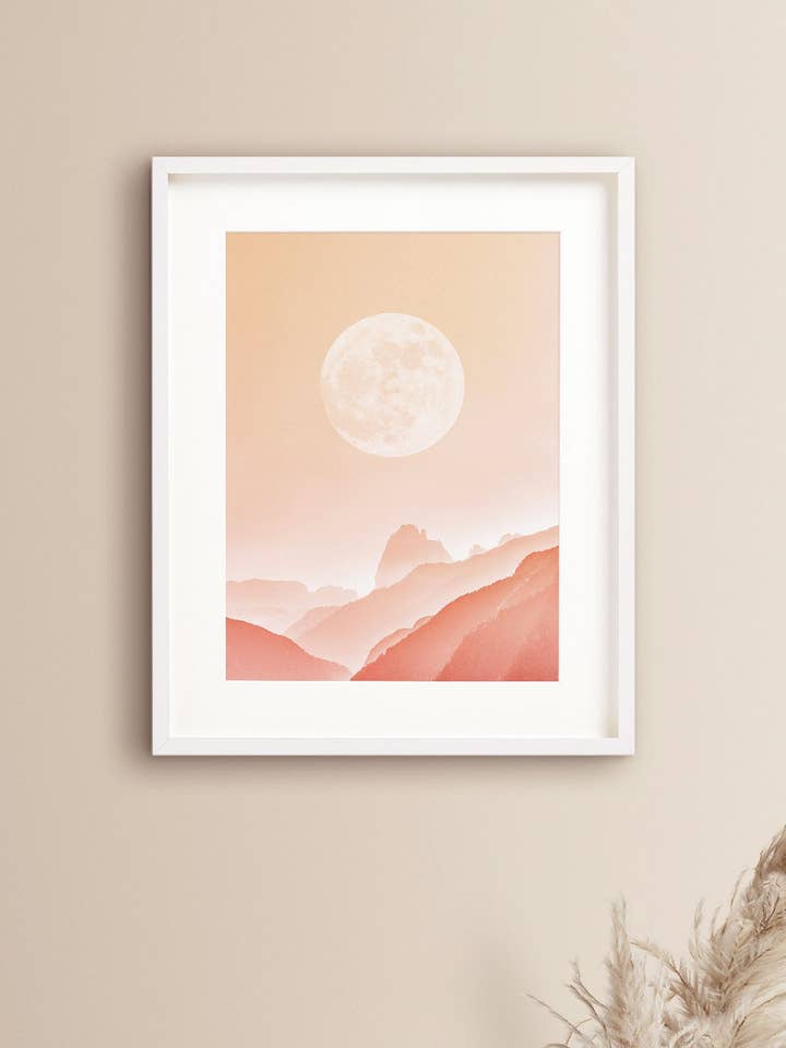 Creamsicle Dream Moon Print for wholesale by Juniper Castelle