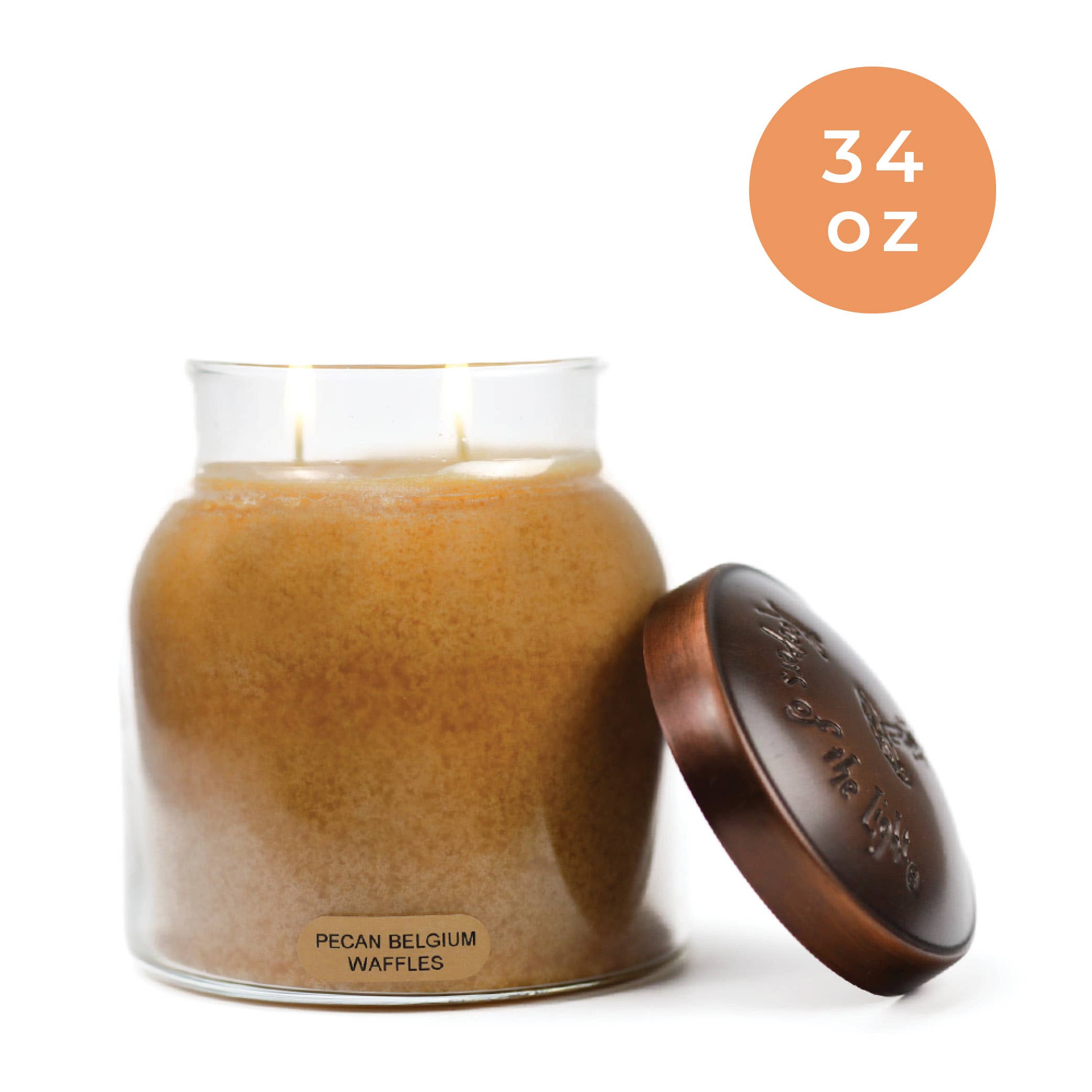 A Cheerful Giver - Wholesale Jar/filled candle - KOTL Papa Candle (34oz.) – Pecan Belgium Waffles1