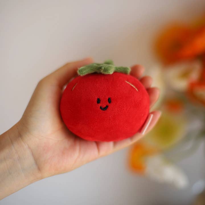 Daily White | Tomato Plush Charm for wholesale by LULUFUNSTUDIO