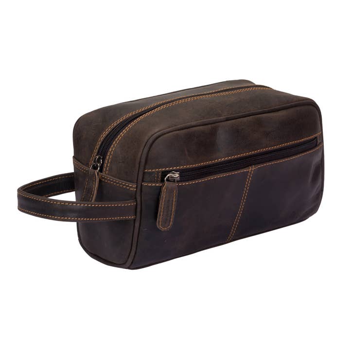 Greenwood Leather - Wholesale Toiletry Bag - Unisex - Leather Banff Toiletry Bag