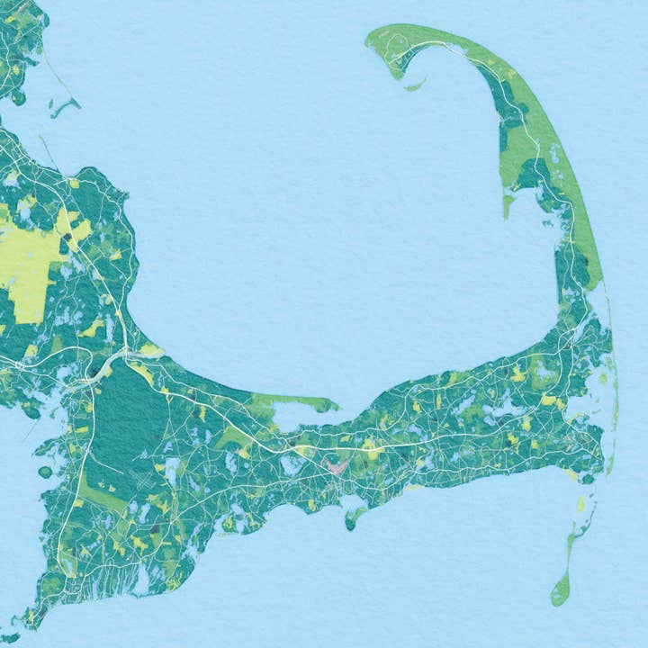 Sparks House Co. - Wholesale Sign - Cape Cod Massachusetts Map Tile Sign - Ceramic Tile Sign1