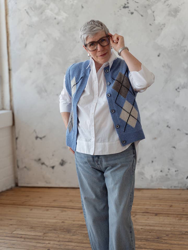 Argyle Vest Stitch for wholesale by Hilary Jane Keyes