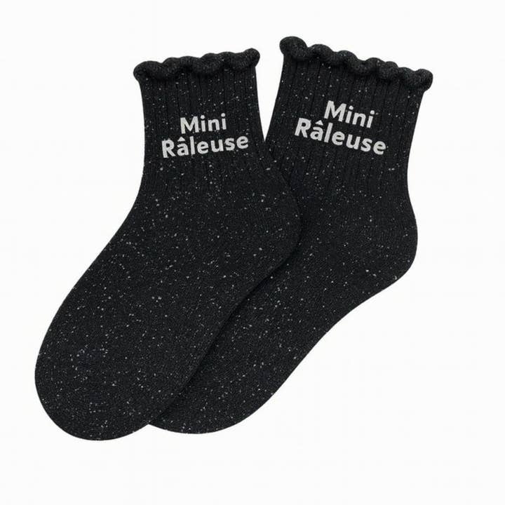 Barnstrumpor med Glitter "Mini Gnällspik" - Svart för wholesale av ChoO