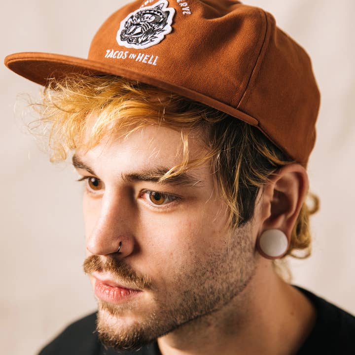 Pyknic - Wholesale Flat Brim Cap - Men's - Hope They Serve Tacos in Hell Hat2