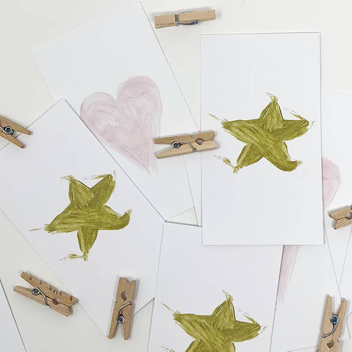 Étiquettes cadeaux Hearts & Stars (set/10) pour la vente par The Creative Farm Girl