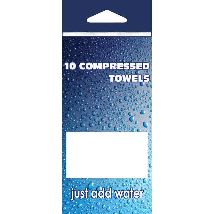 Potty Packs - Wholesale Hand Towel - Compressed Towels - 10 Pack: Compact Convenient Towels