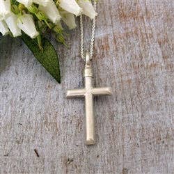 Luxe Design Jewellery – wholesale Individual charm/pendant – Cross Urn Pendant for Cremation Ashes Sterling Silver1