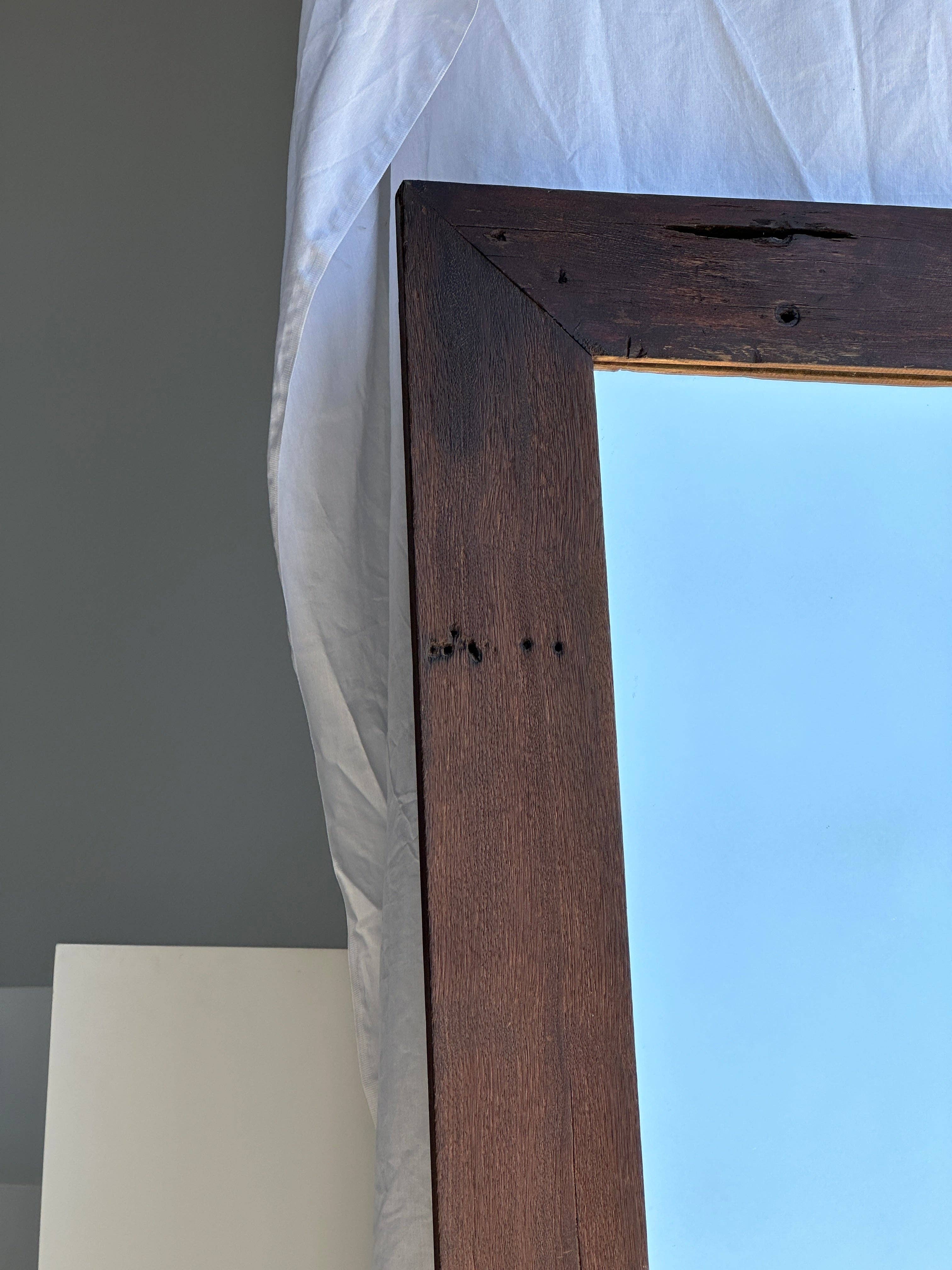 Office Objets - Wholesale Wall Mirror - Mirror with exotic brutalist old iron wood frame H:139cm32