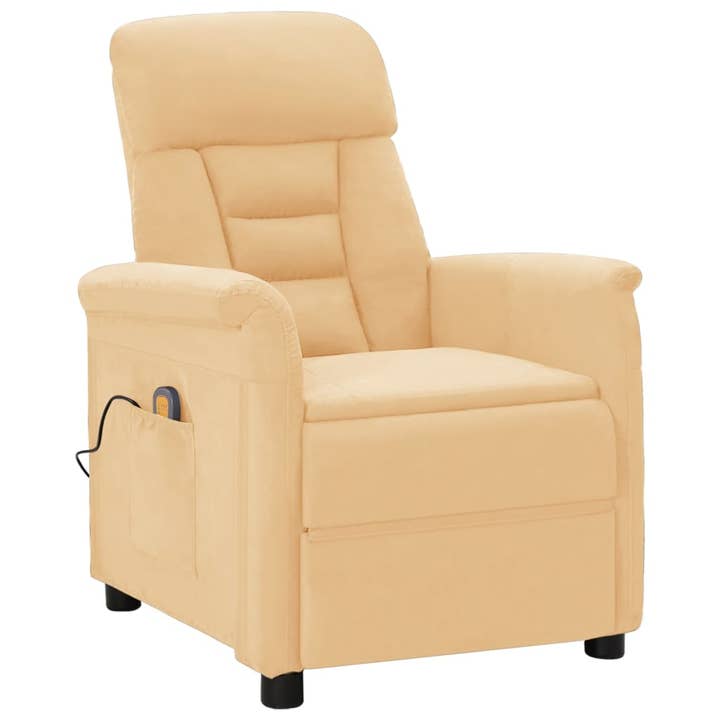 Greenwestons - Wholesale Chair - Green's Electric Massage Recliner Cream Faux Leather1