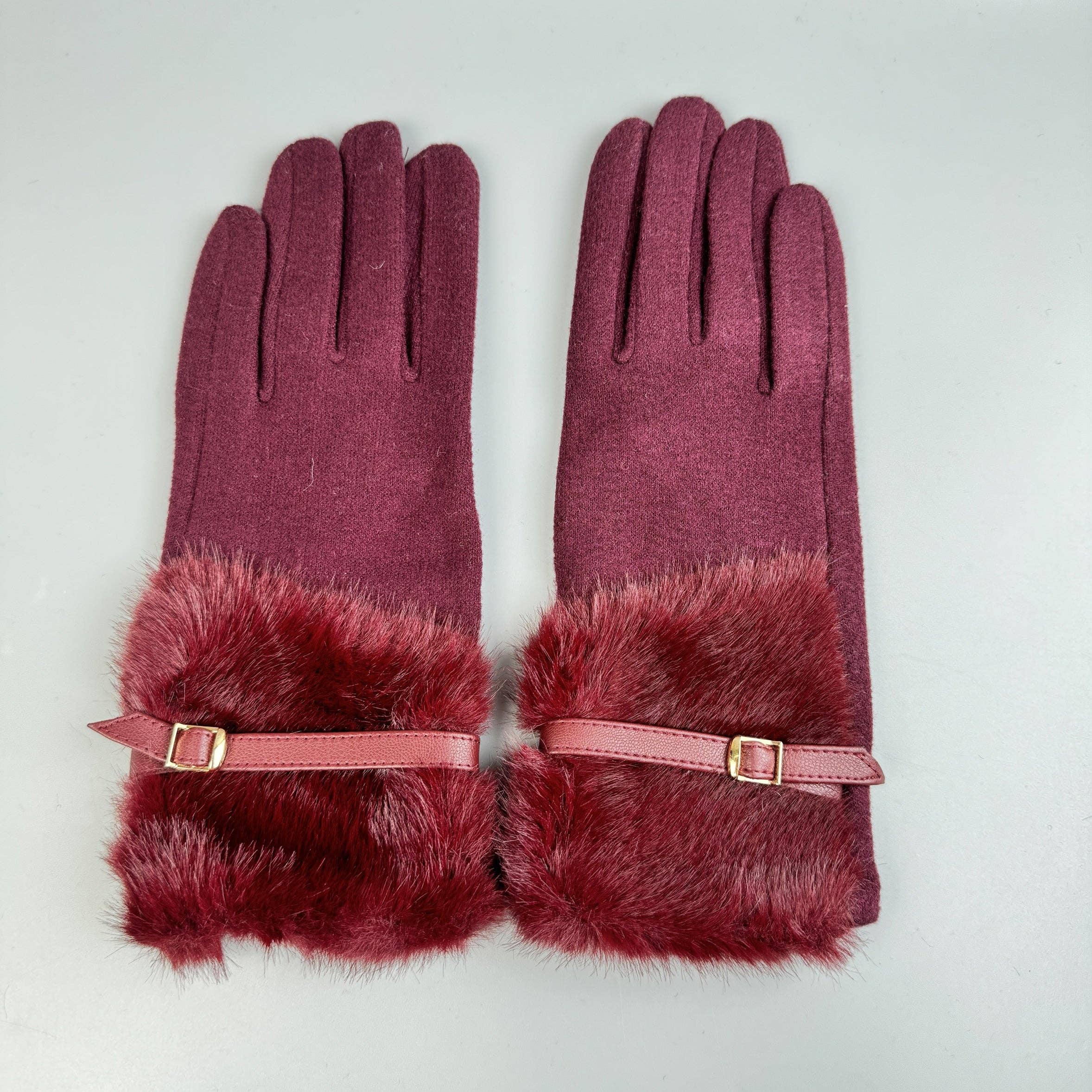 Ole - Vente Gants – femme - Gants à écran tactile en fausse fourrure11