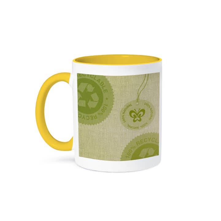 3dRose - Wholesale Coffee Mug - 3dRose, Green Natural Recycle earth friendly art, Mug