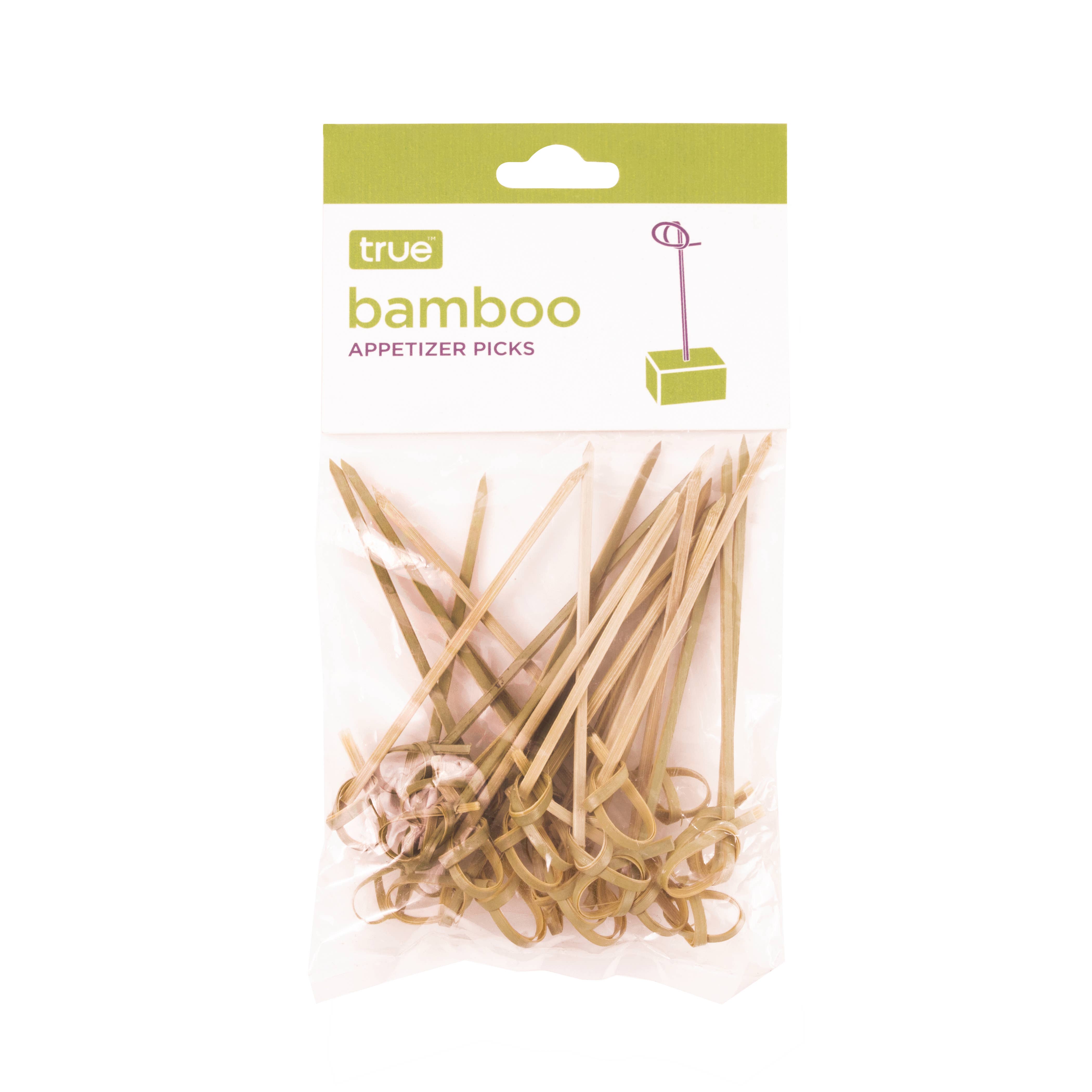 TRUE - Wholesale Cocktail Pick - Party Disposable Knotted Bamboo Appetizer Picks Asst Sizes0