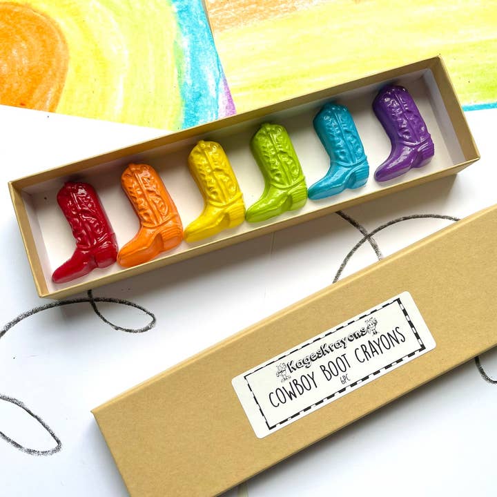 KagesKrayons - Wholesale Crayons - Kids & Baby - Cowboy Boot Crayons Gift Box6