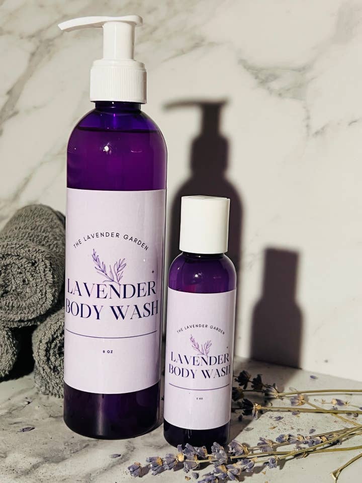 2oz Lavender Body Wash for wholesale by the lavender garden