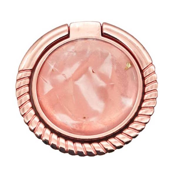 LAX Marble Ring Holder Kick-Stand - Rose Gold Retail Pack for wholesale by LAX Gadgets