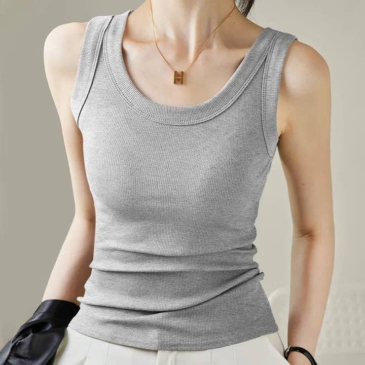 UZ Wholesale Store - Wholesale Tank Top - Women's - Solid Color Sleeveless Top For Covering Side Boob