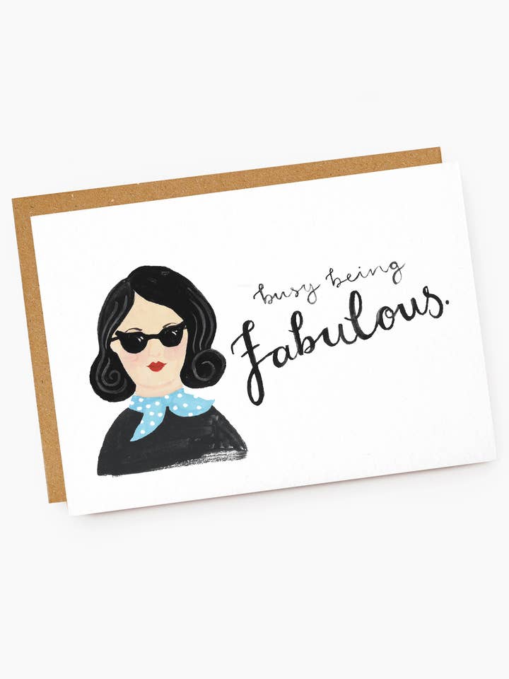 Busy Being Fabulous - Friendship Card - Her for wholesale by Jade Fisher