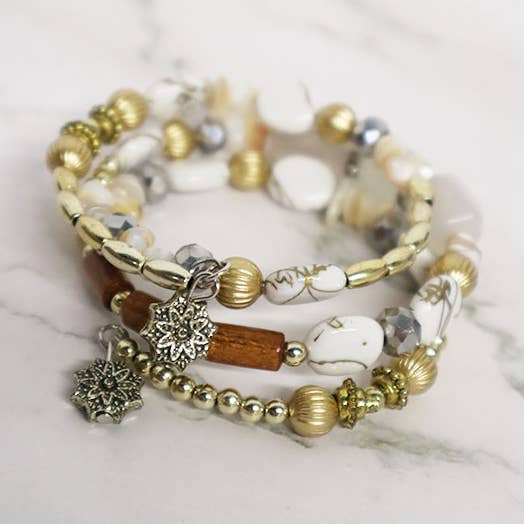 Multiline Beaded Tassel Bracelet for wholesale by Love and Repeat