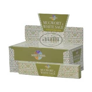 AUM Fragrances - Wholesale Smudge Stick - Sacred Elements 15g Mugwort & White Sage0