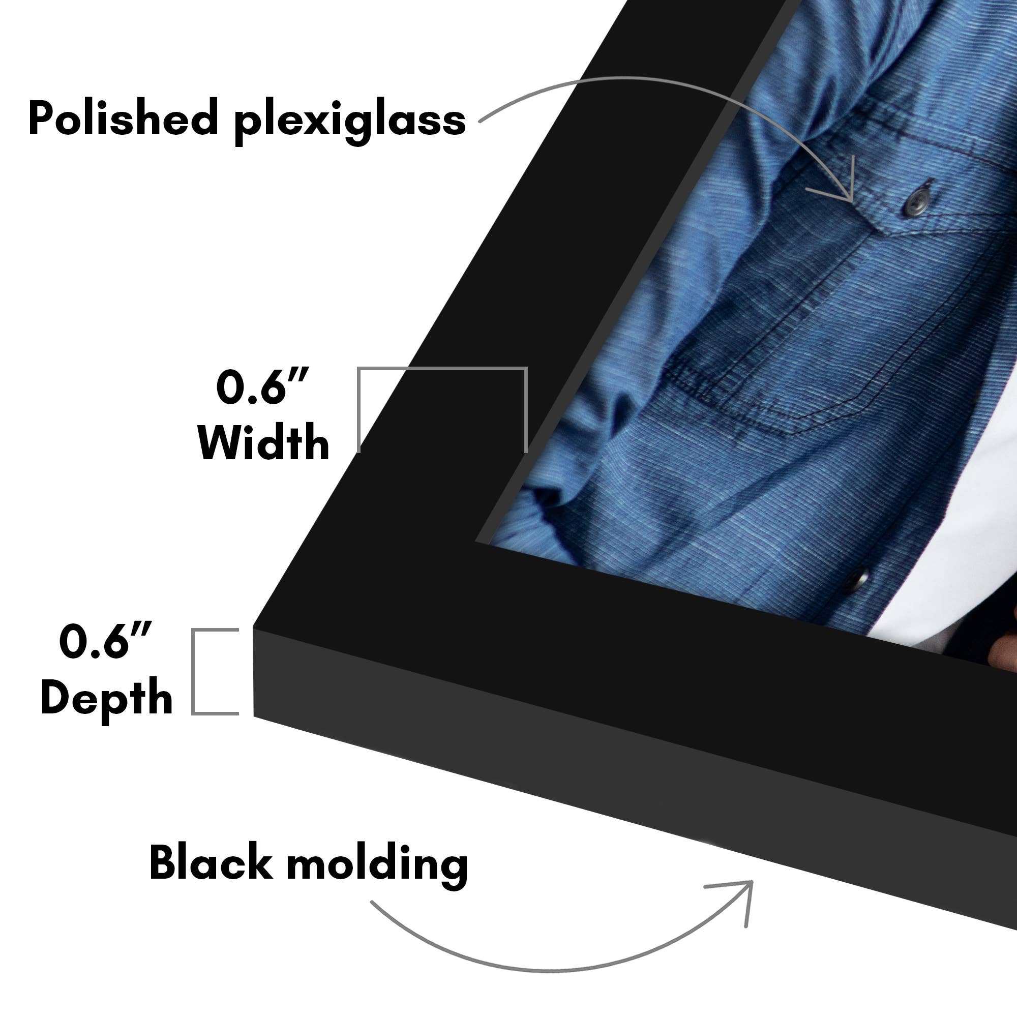 Americanflat - Wholesale Picture Frame - Americanflat 5 Pack Picture Frames With Mat Plexiglass Cover166