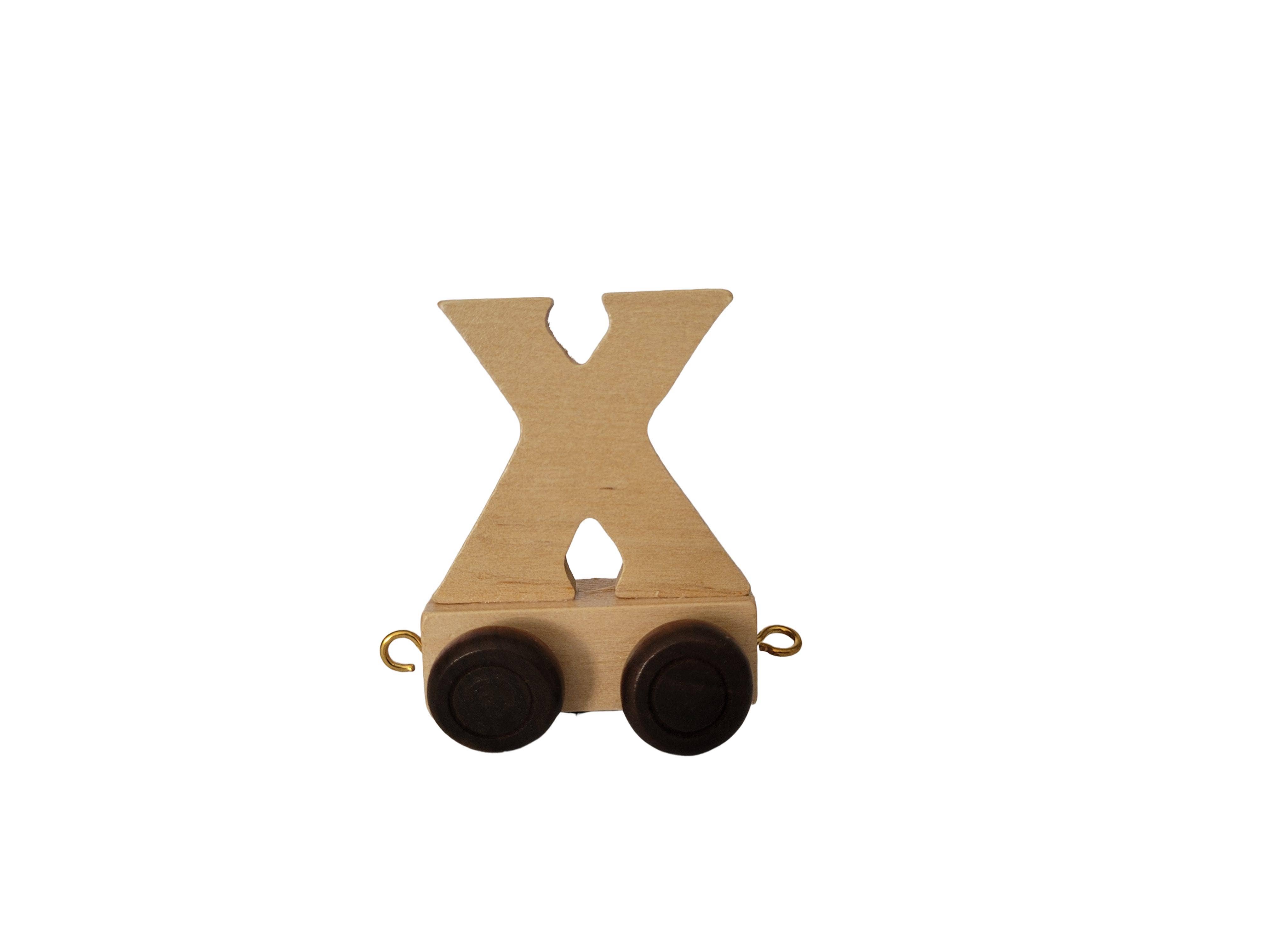 Ryan Town Toys & Gifts - Vente Jouet en bois – enfant - Lettres en bois A-Z - Train de prénom pour enfants (naturel)8