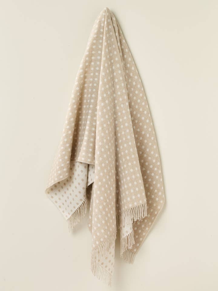 Manta de Merino Natural Spot para venta al por mayor de Bronte by Moon