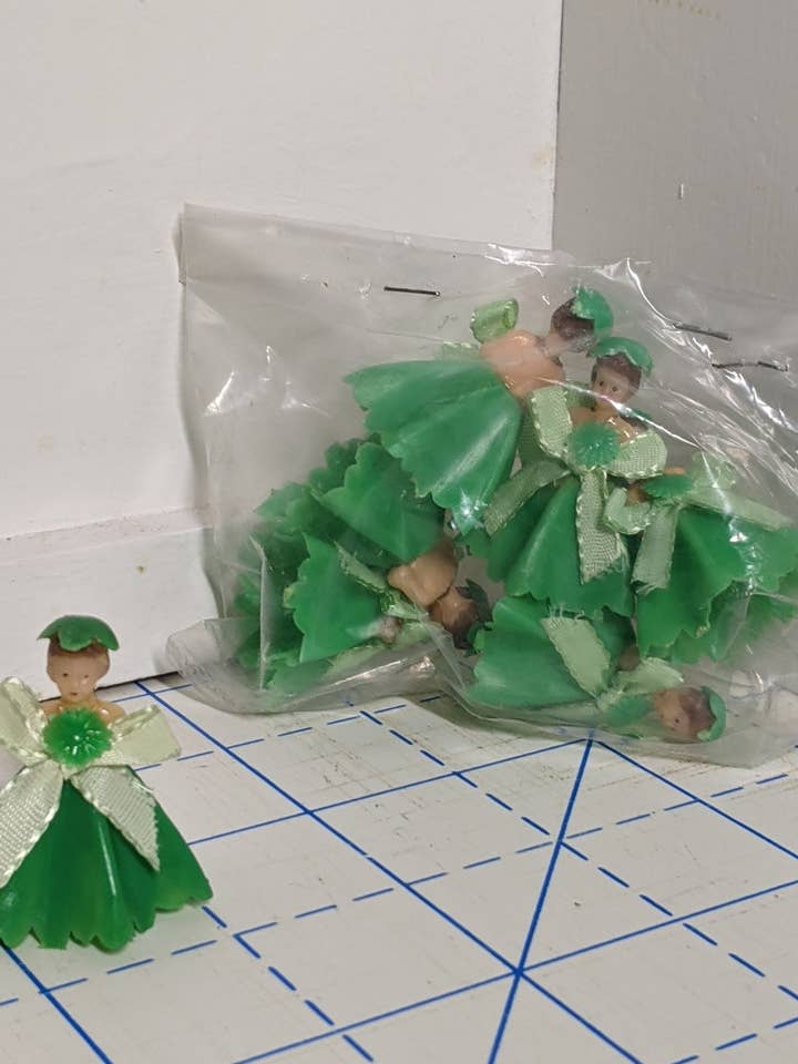 Grøn brudepige kage topper for engroshandel hos vintagegoodies