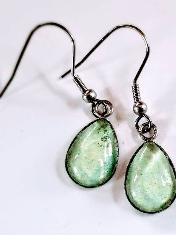 Earrings: Teardrop with 10x14mm GeoGems for wholesale by Geo-Graphic Gems