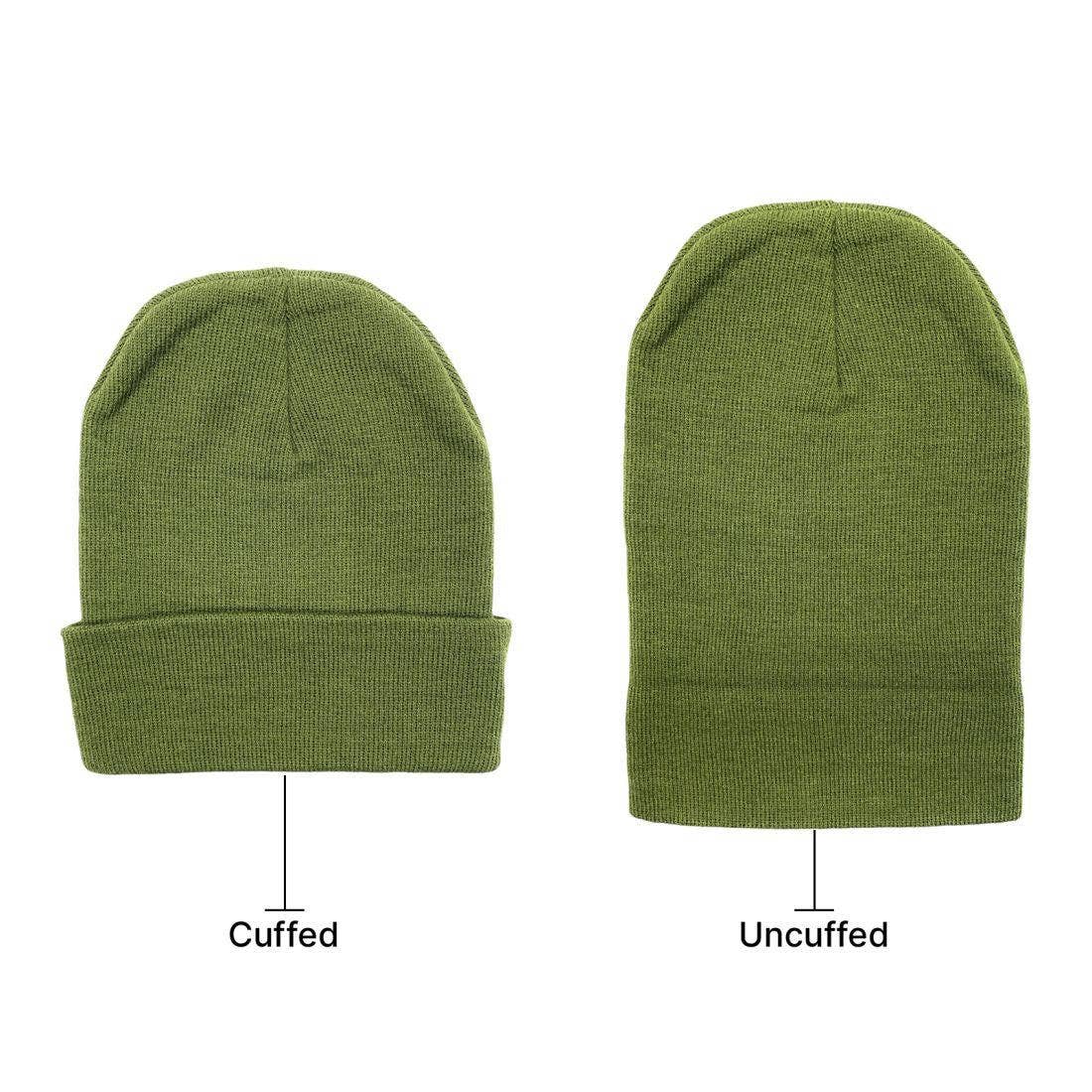 The Park Wholesale - Vente Bonnet – unisexe - Bonnets et bonnets de luge à revers en tricot doux, en vrac, multicolore, uni, blanc, vente en gros71