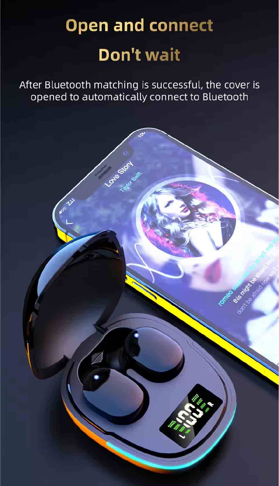 GulleeGadgets - Wholesale Headphones - Wireless Earbuds with LED Display - in bulk2