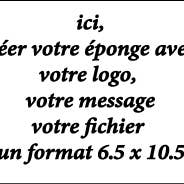 Eponge personnalisable format 6.5 par 10.5 cm pour la vente par IDEPONGES