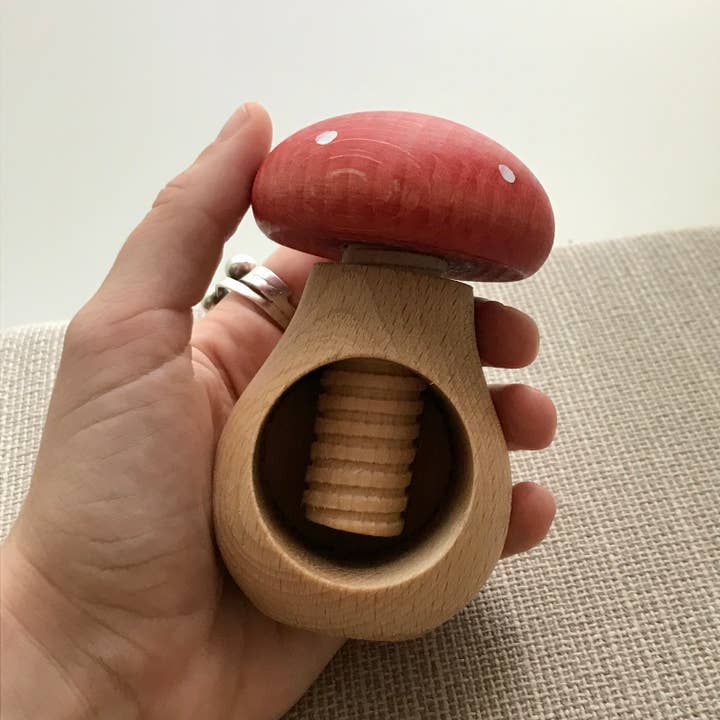 Montessori Baby - Wholesale Wood Toy - Kids - wooden mushroom nutcracker4