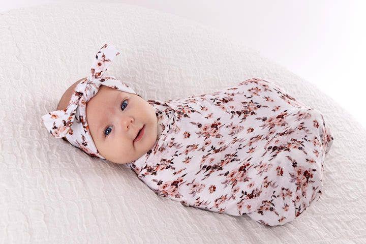 Cuddle Bug & Co - Wholesale Swaddle Set - Baby - Mini & Me Organic Jersey Baby Wrap Set Addison - Clearance1