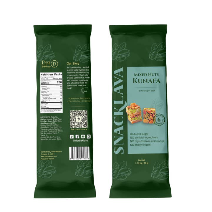 Dar Baklava, LLC - Wholesale Snack Bar - Kunafa Mixed Nuts - Snacklava® | 20 Pack2