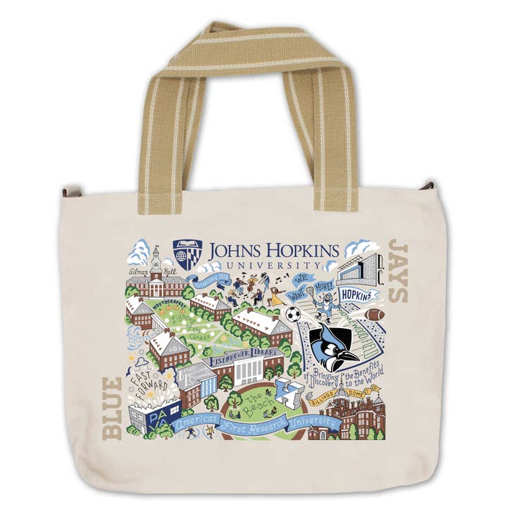 Johns Hopkins University Collegiate Tote Bag for wholesale by catstudio