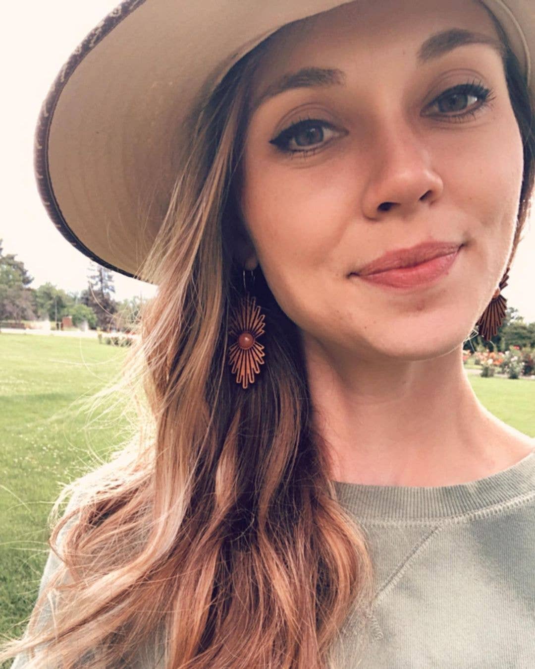 lovelevel – wholesale Dangle earrings – Gemstone Wood Earrings | SUNBURST7