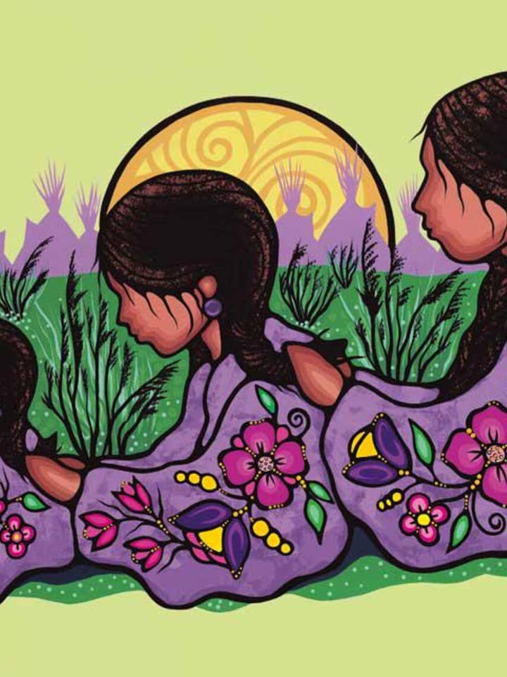 Générations par l'artiste Jackie Traverse pour la vente par Indigenous Puzzles and Art