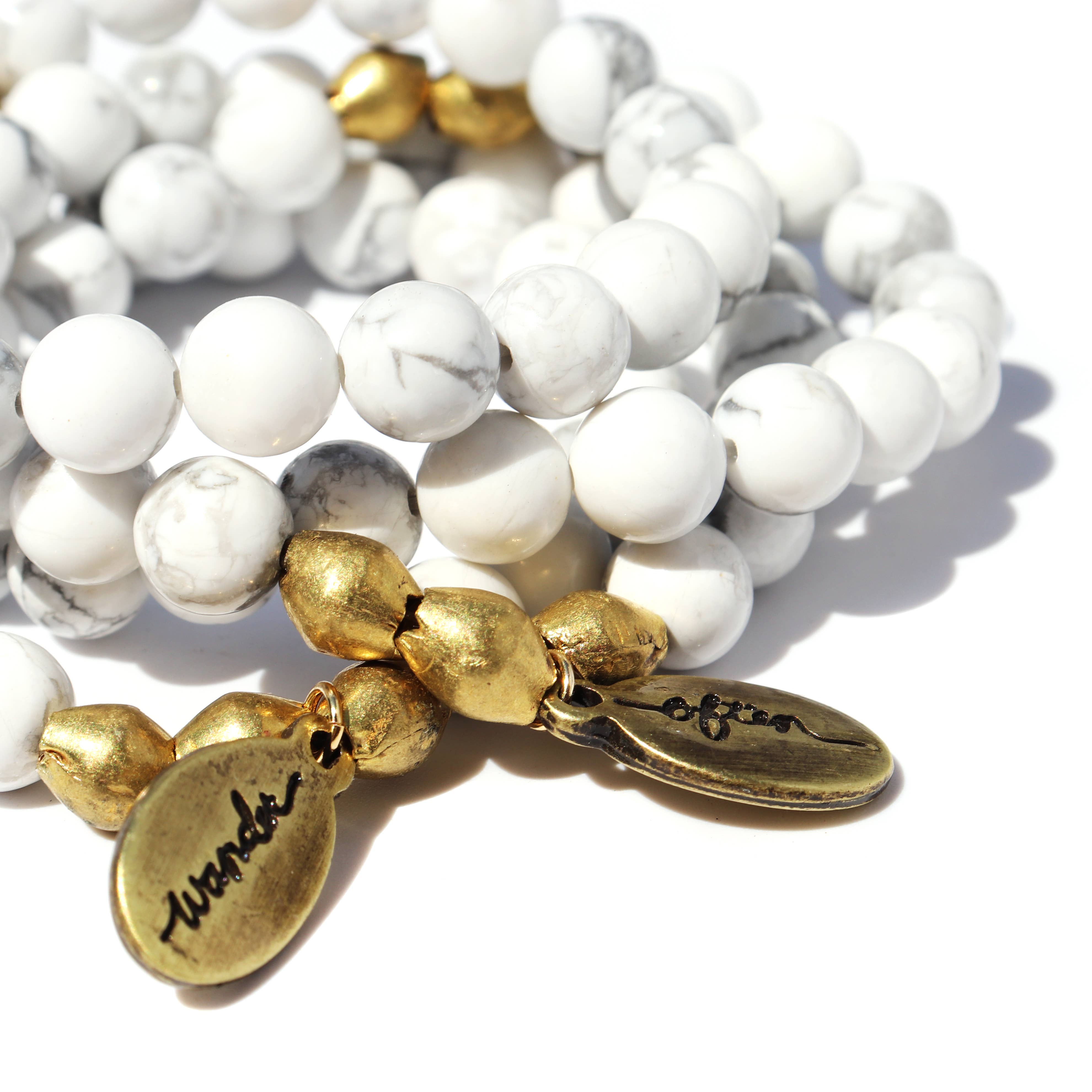 Often Wander - Wholesale Beaded Bracelet - Beaded Bracelet – White Howlite4